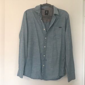 Blue long sleeve button down